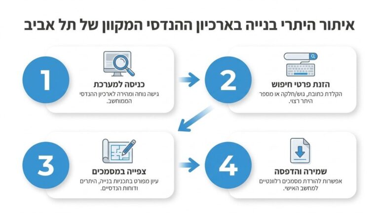 איתור היתר בנייה תל אביב במערכת המקוונת