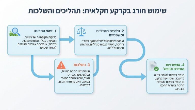 שטח חקלאי עם מבנה מסחרי מודרני