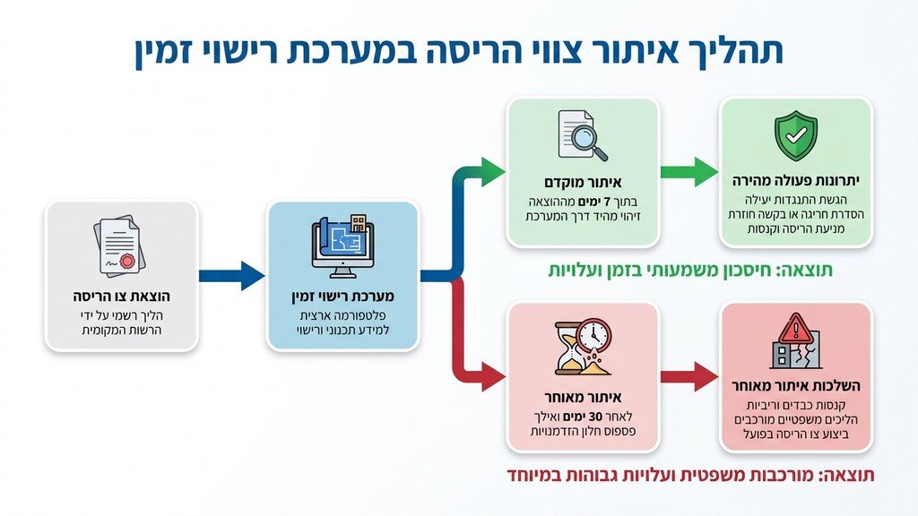 נוצר על ידי מודל בינה מלאכותית Gemini Pro איתור צו הריסה במערכת רישוי זמין