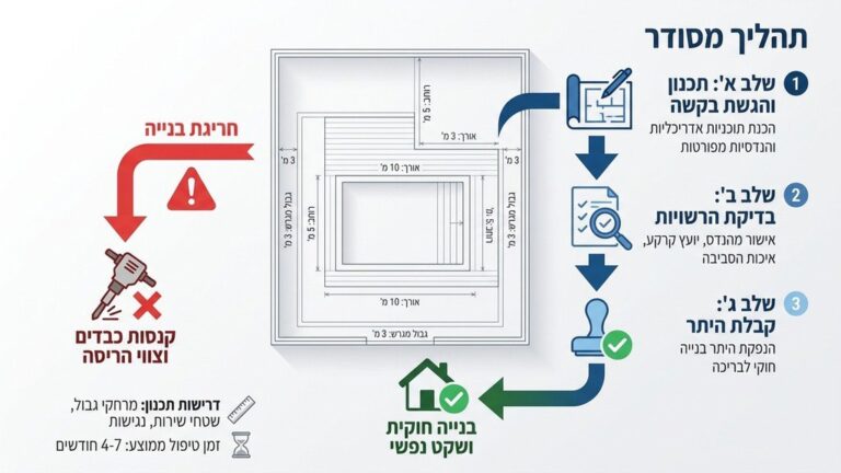 תוכניות אדריכליות להיתר בניית בריכה