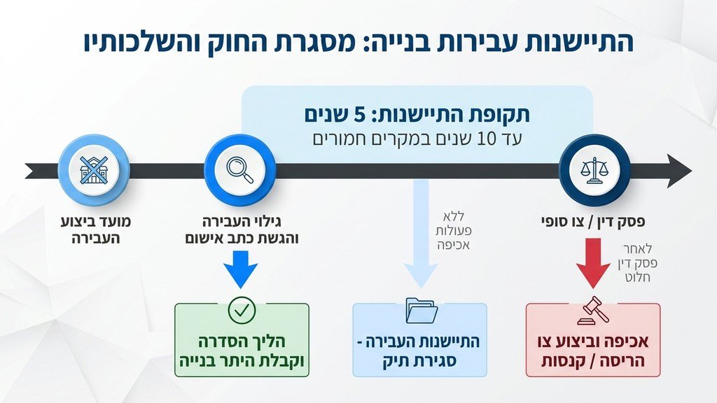 חוק התכנון והבנייה בישראל והתיישנות עבירות